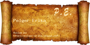 Pelger Erika névjegykártya